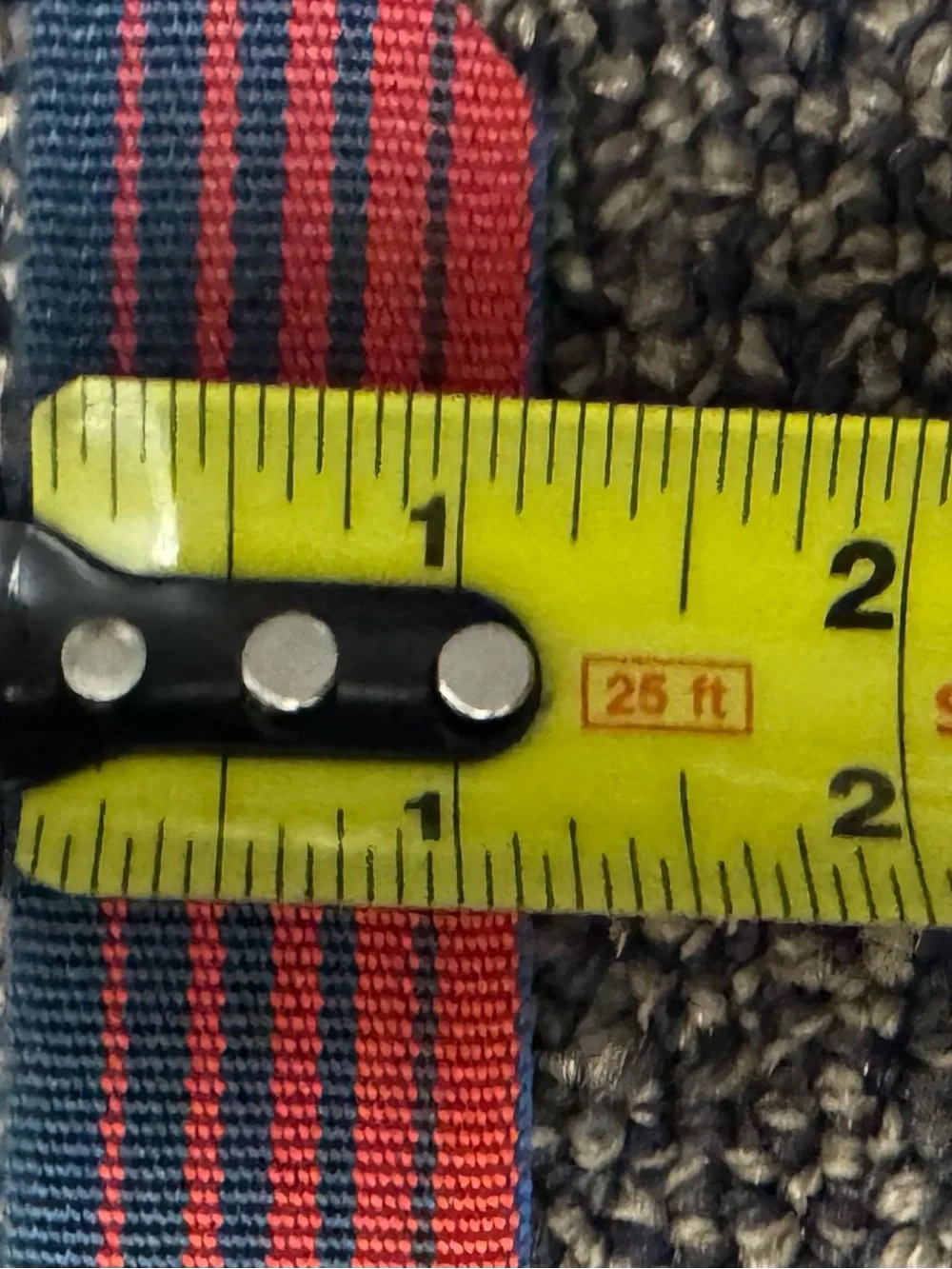 Patagonia Blue, grey, Striped Webbing Belt